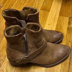 Born Brown Leather Ankle Boots